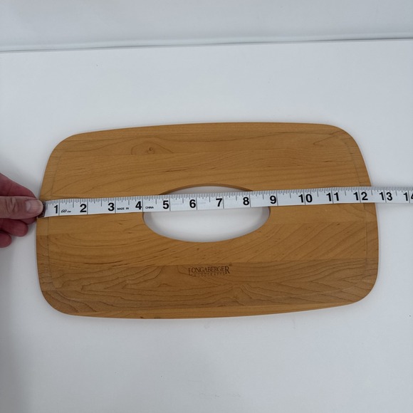 Wooden Lid for Longaberger Basket SLOTTED Basket Replacement EUC - Picture 4 of 5